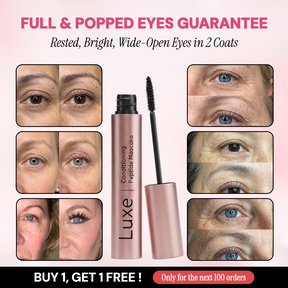 Máscara de pestañas acondicionante con péptidos, resistente al agua y de lujo