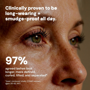 Máscara de pestañas acondicionante con péptidos, resistente al agua y de lujo